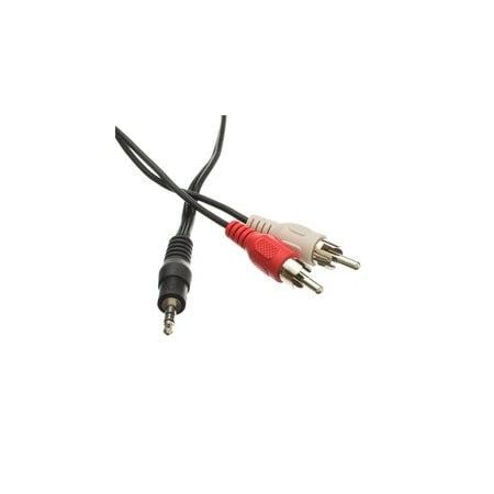 Swe-Tech 3C 3.5mm Stereo to RCA Audio Cable, 3.5mm Stereo Male to Dual RCA Male Right and Left, 25 foot FWT2RCA-STE-25
